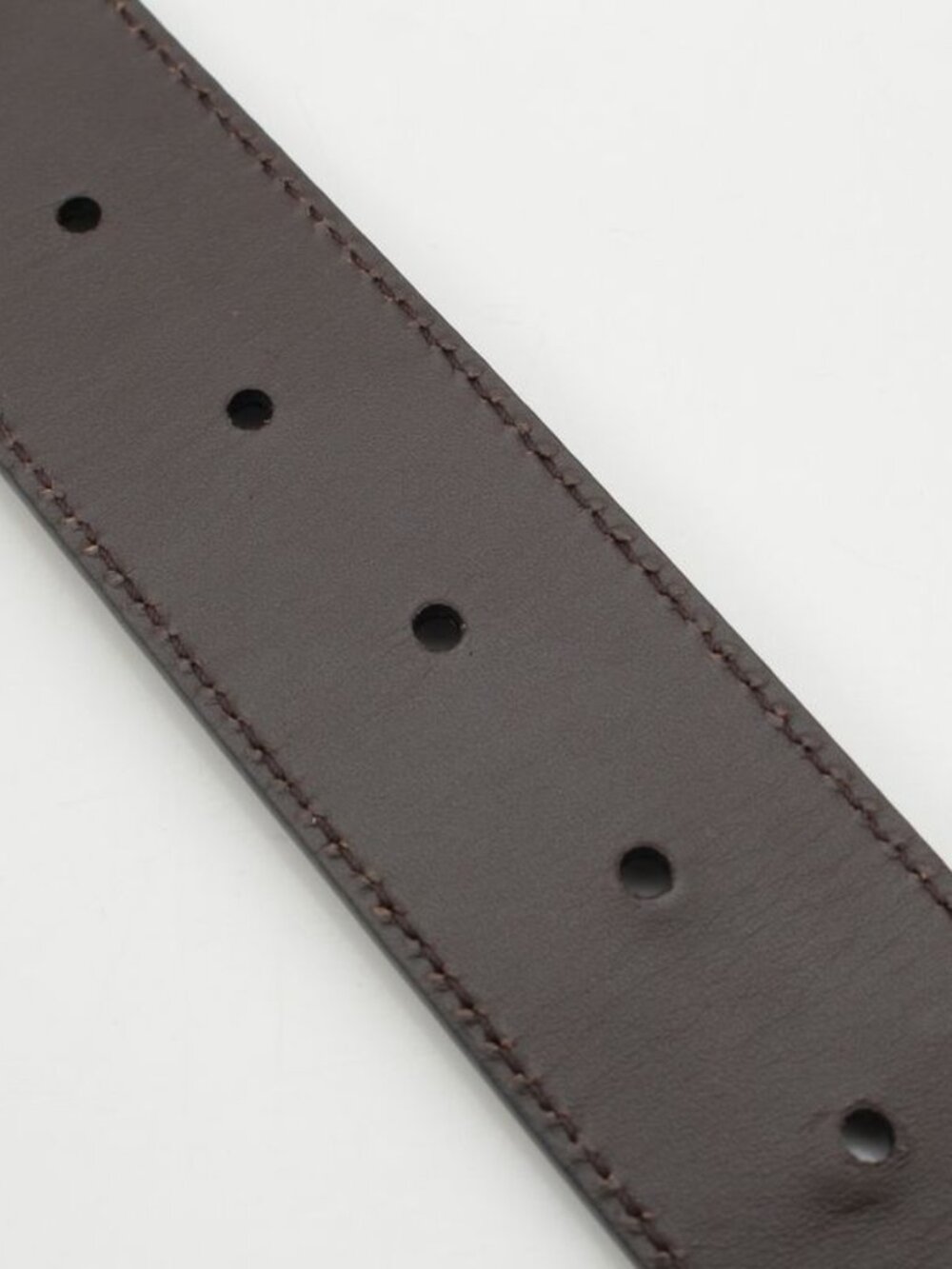 Gucci Leather GG Guccissima Reversible Belt Black Dark Brown - Picture 8 of 10